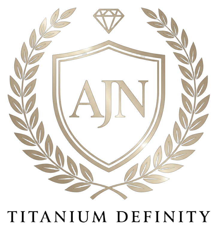 Emblema dorado AJN Titanium Definity